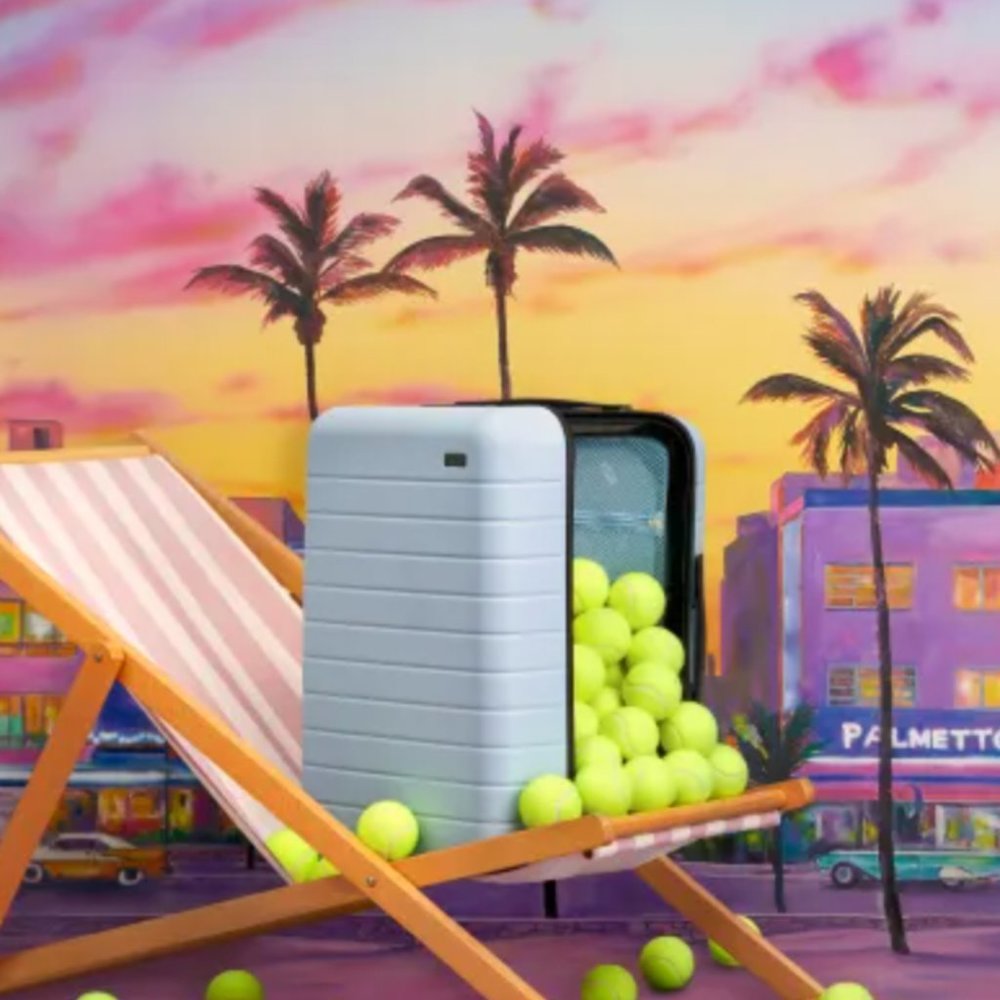 Away Luggage Bigger Carry On Limited Edition Periwinkle Serena Williams